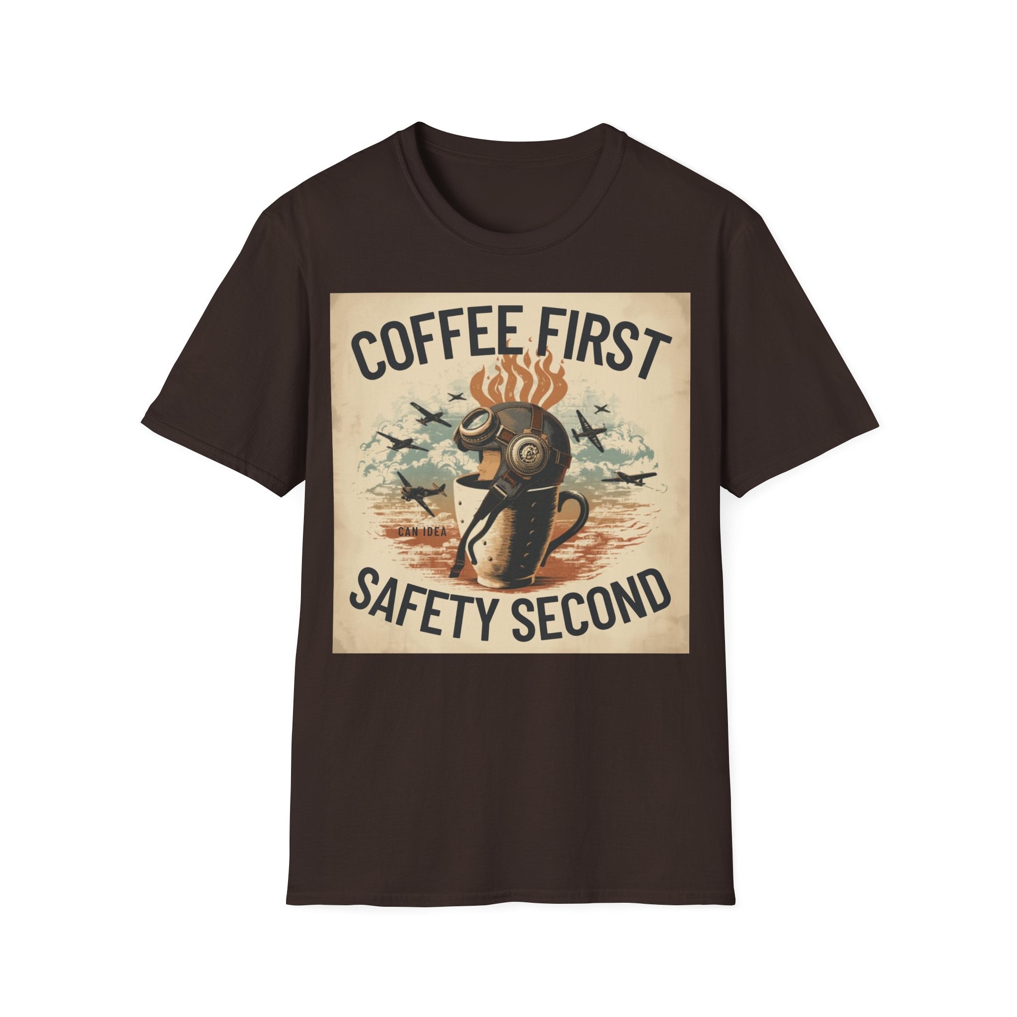 T-shirt Coffee first, safety second BRAVO