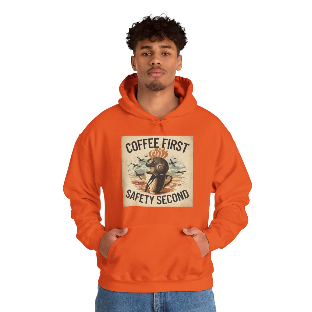 Bluza z kapturem Coffee first, safety second BRAVO