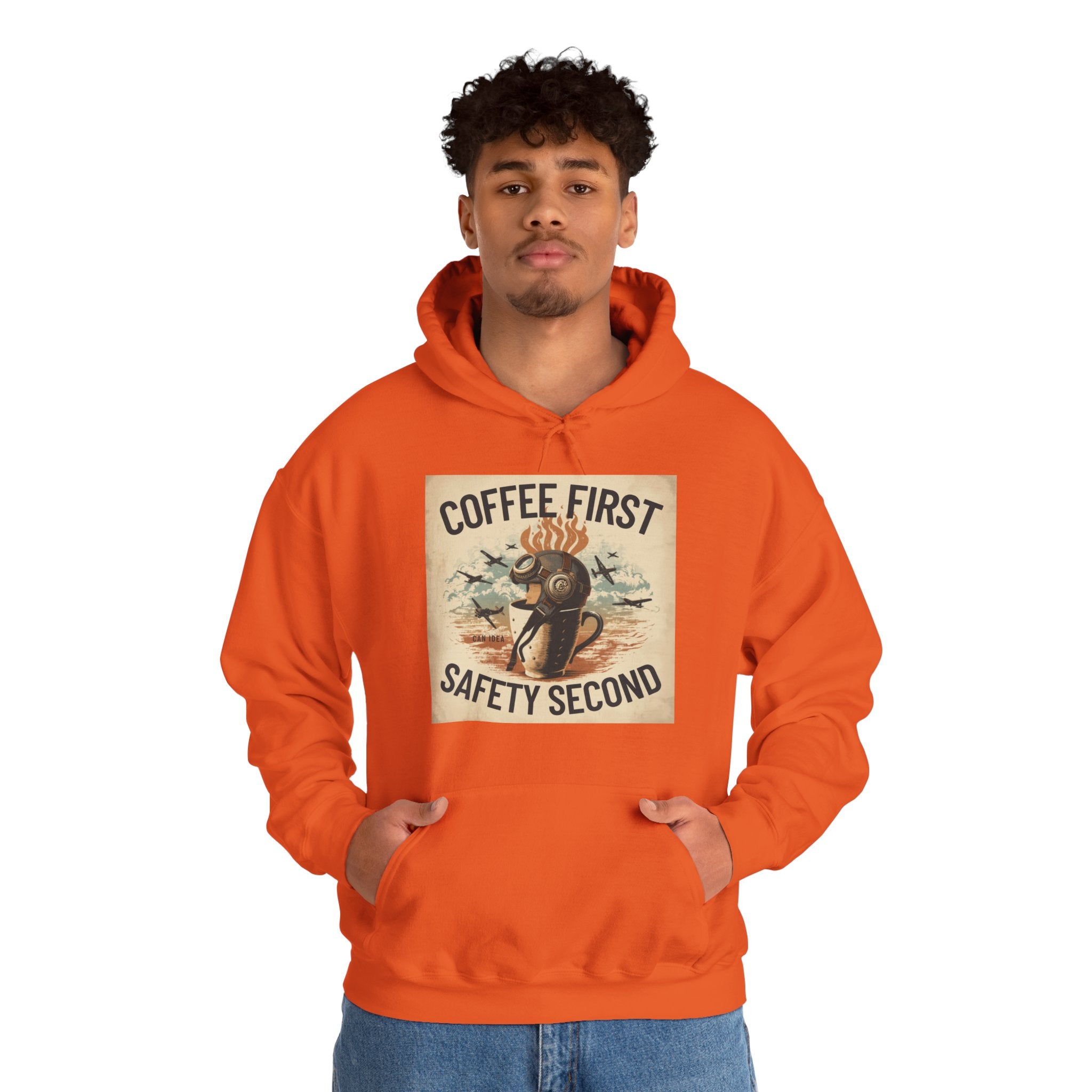 Bluza z kapturem Coffee first, safety second BRAVO