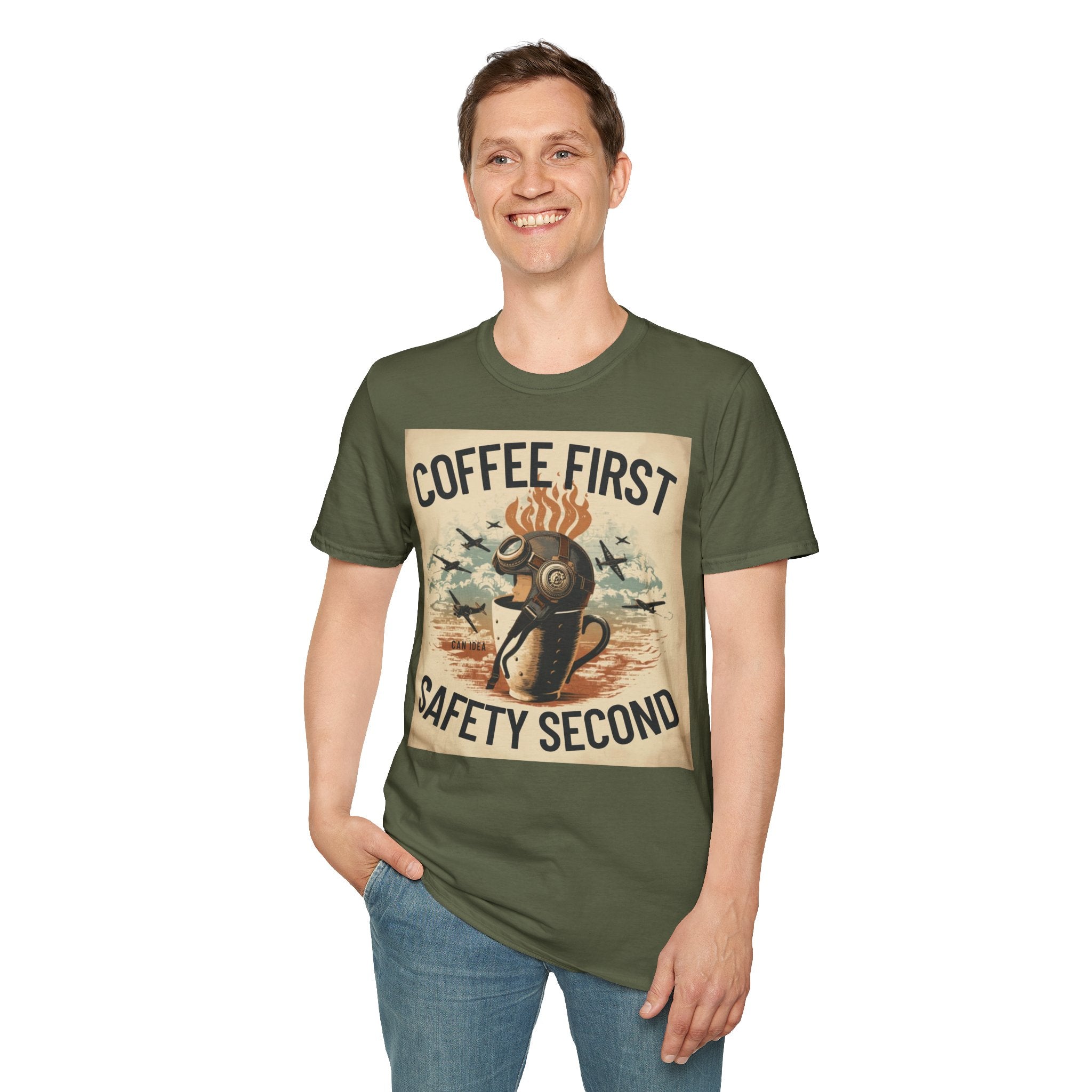 T-shirt Coffee first, safety second BRAVO