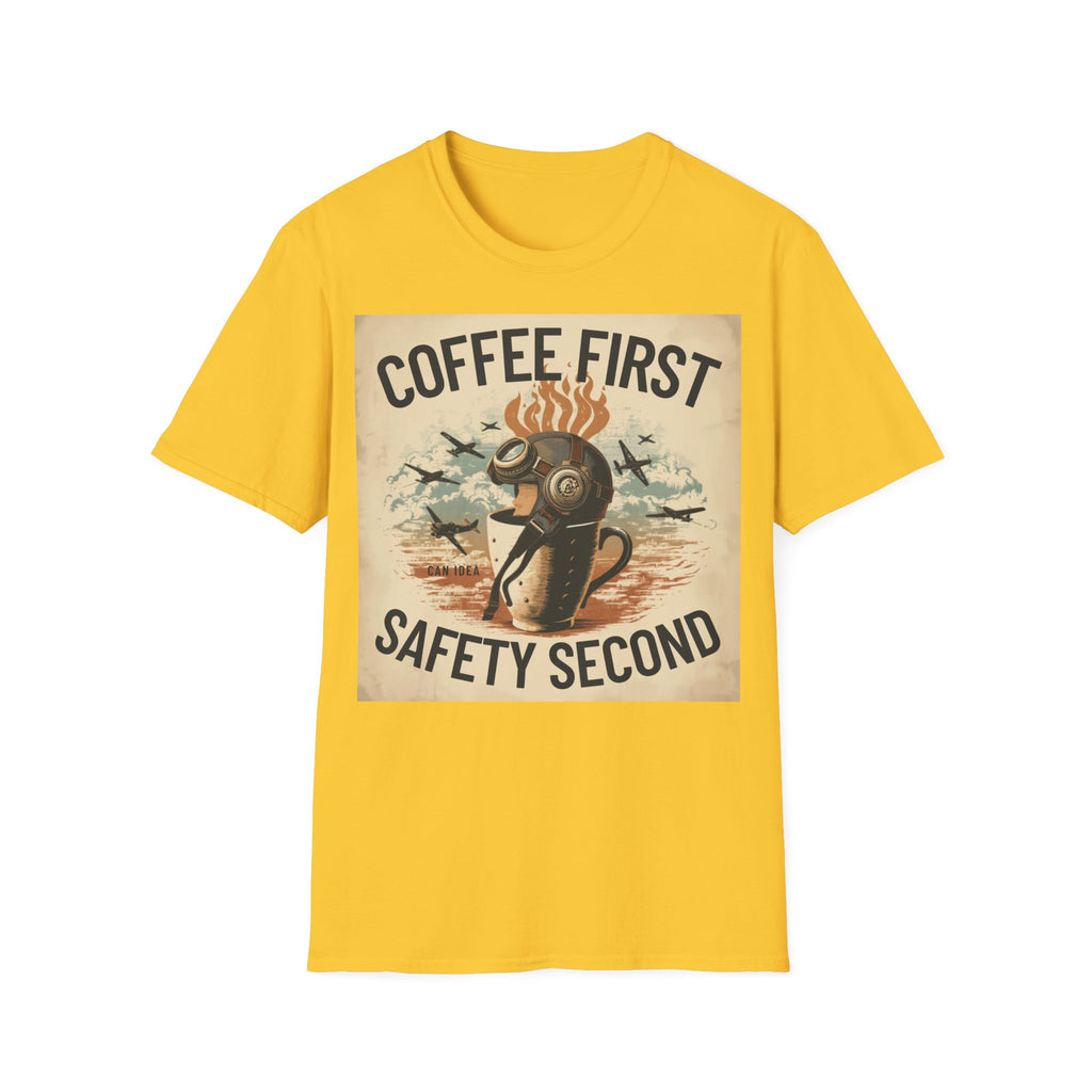 T-shirt Coffee first, safety second BRAVO