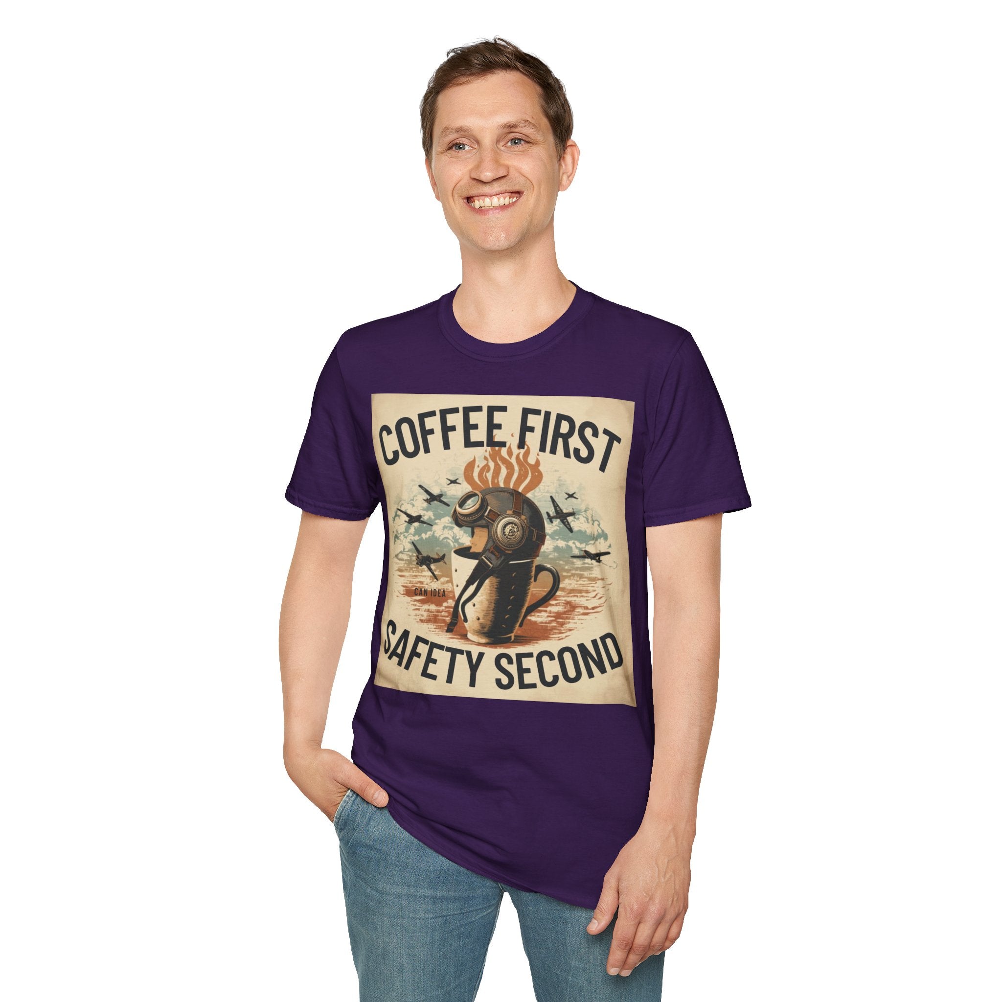 T-shirt Coffee first, safety second BRAVO