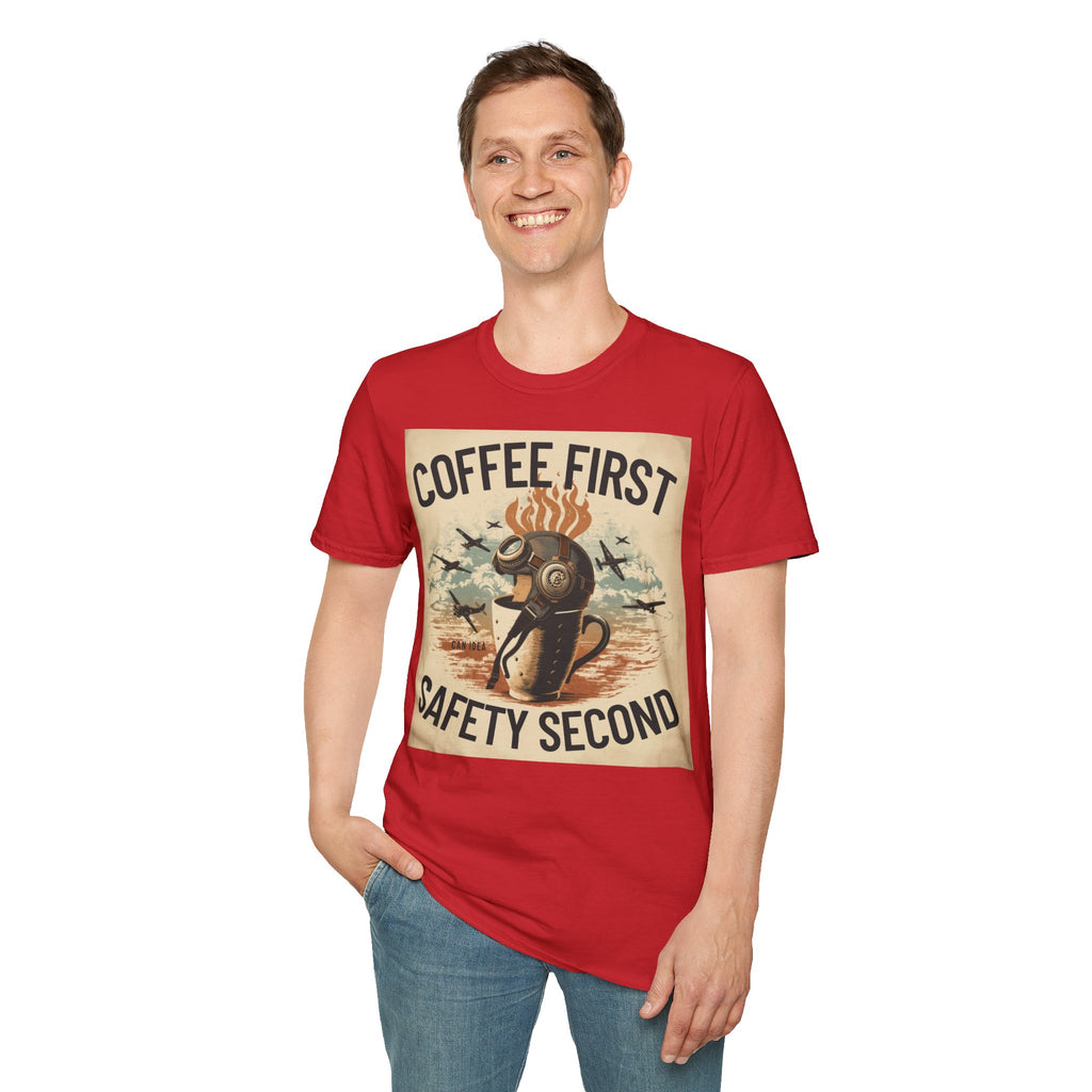 T-shirt Coffee first, safety second BRAVO