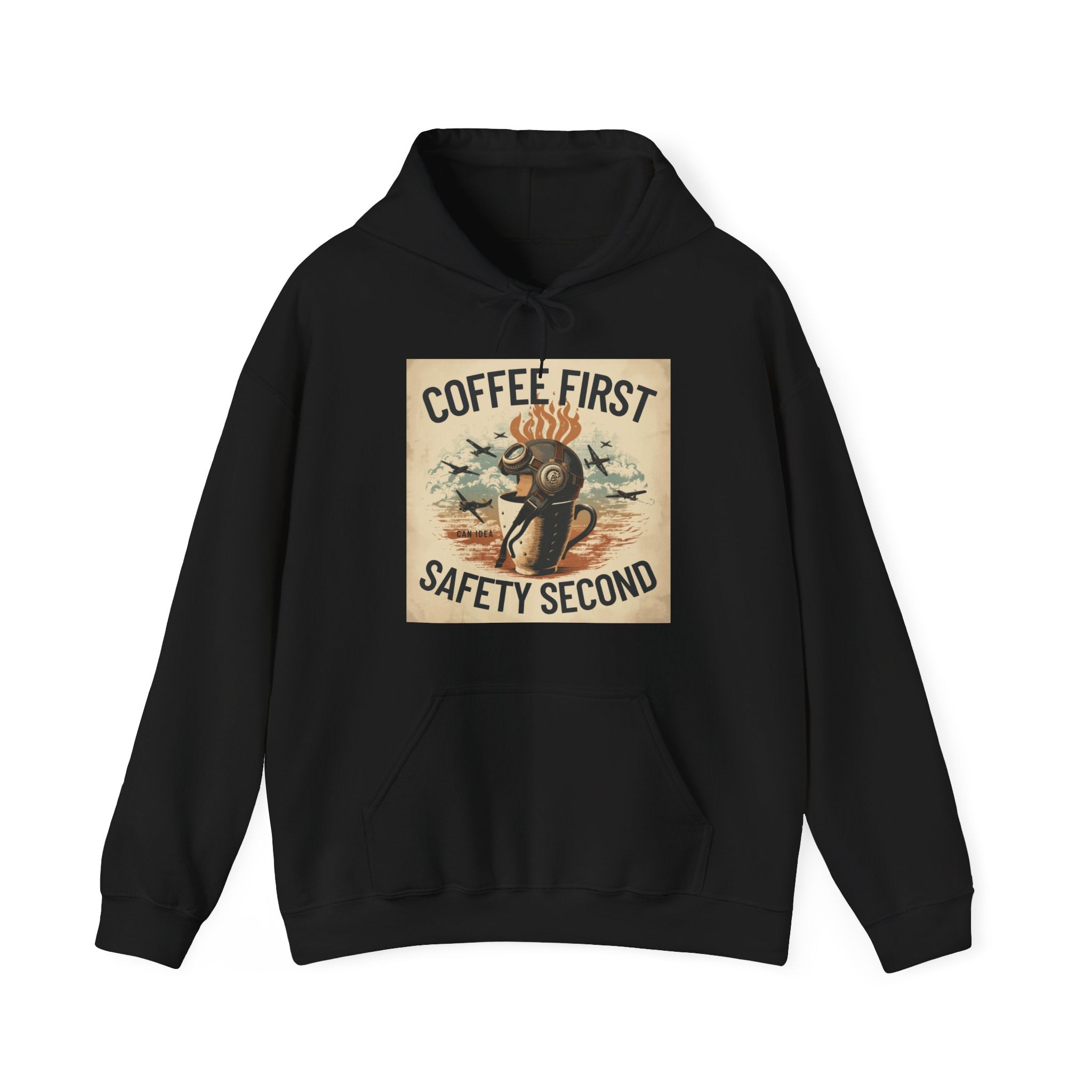 Bluza z kapturem Coffee first, safety second BRAVO