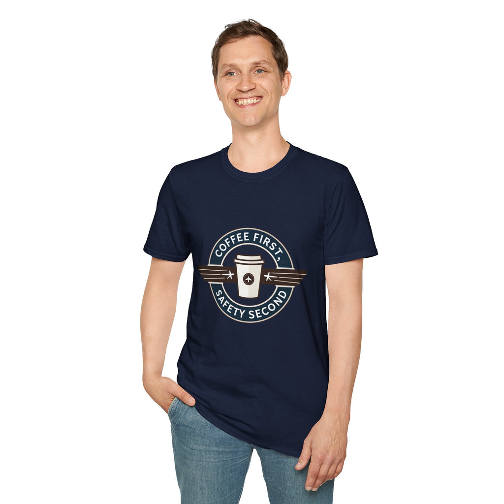 T-shirt Coffee first, safety second ALPHA