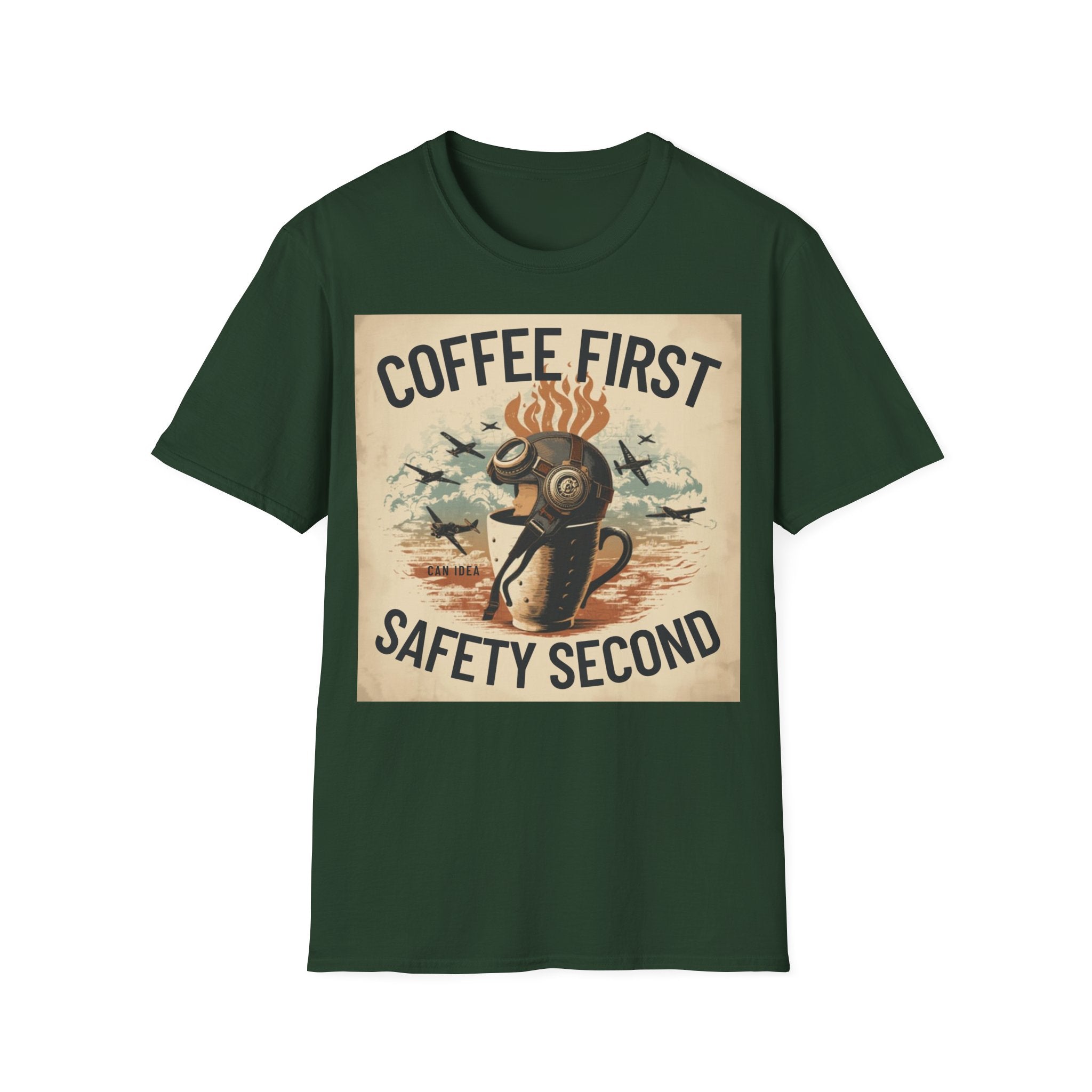 T-shirt Coffee first, safety second BRAVO