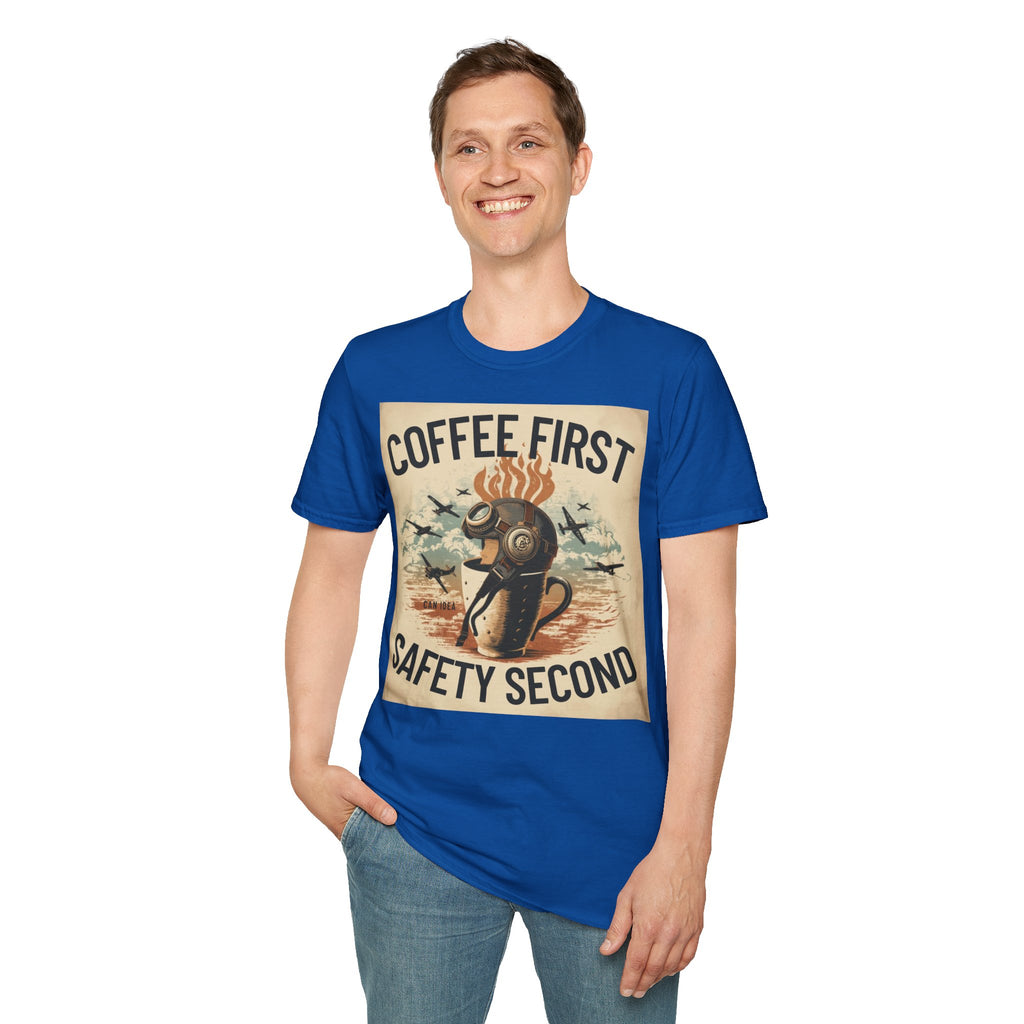 T-shirt Coffee first, safety second BRAVO