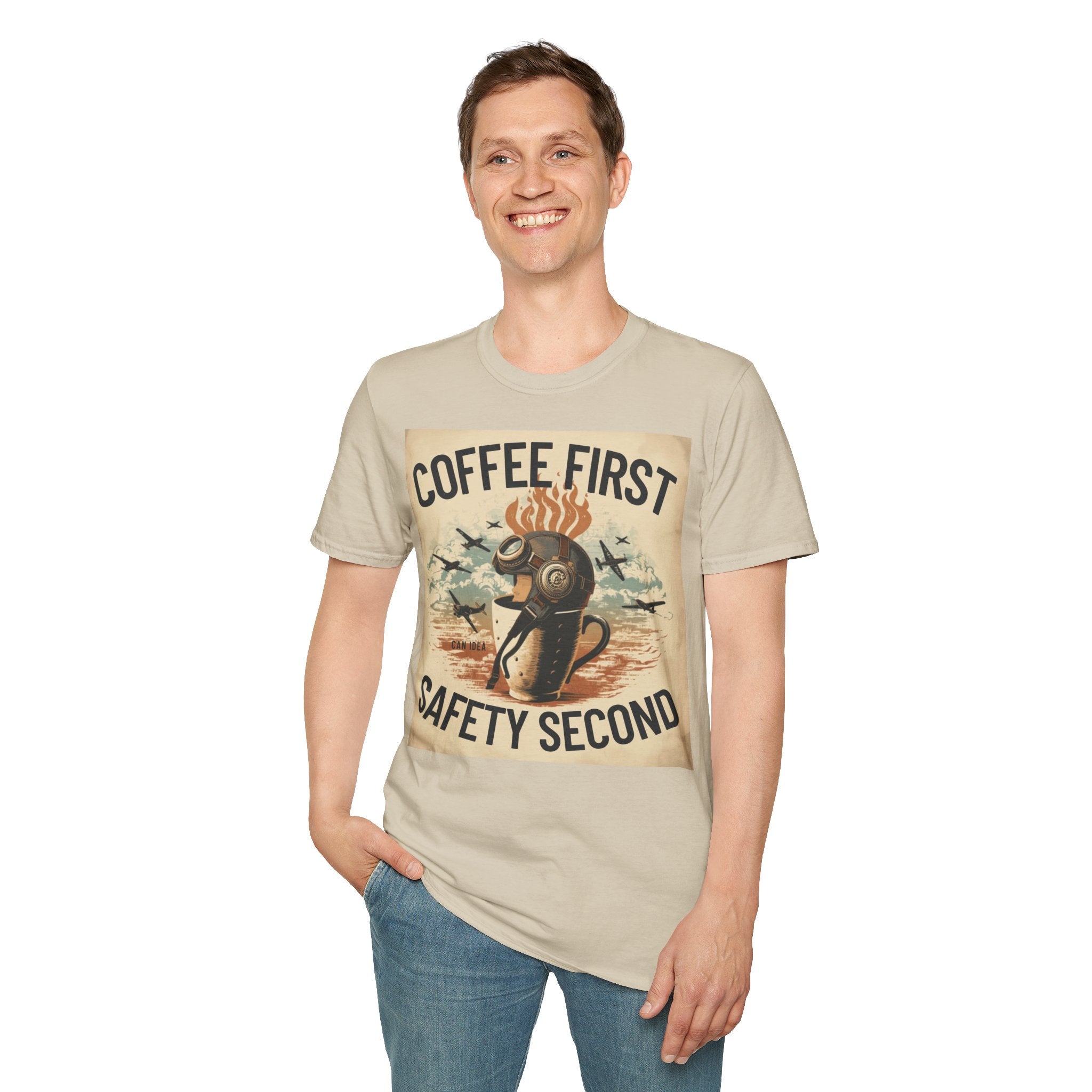 T-shirt Coffee first, safety second BRAVO