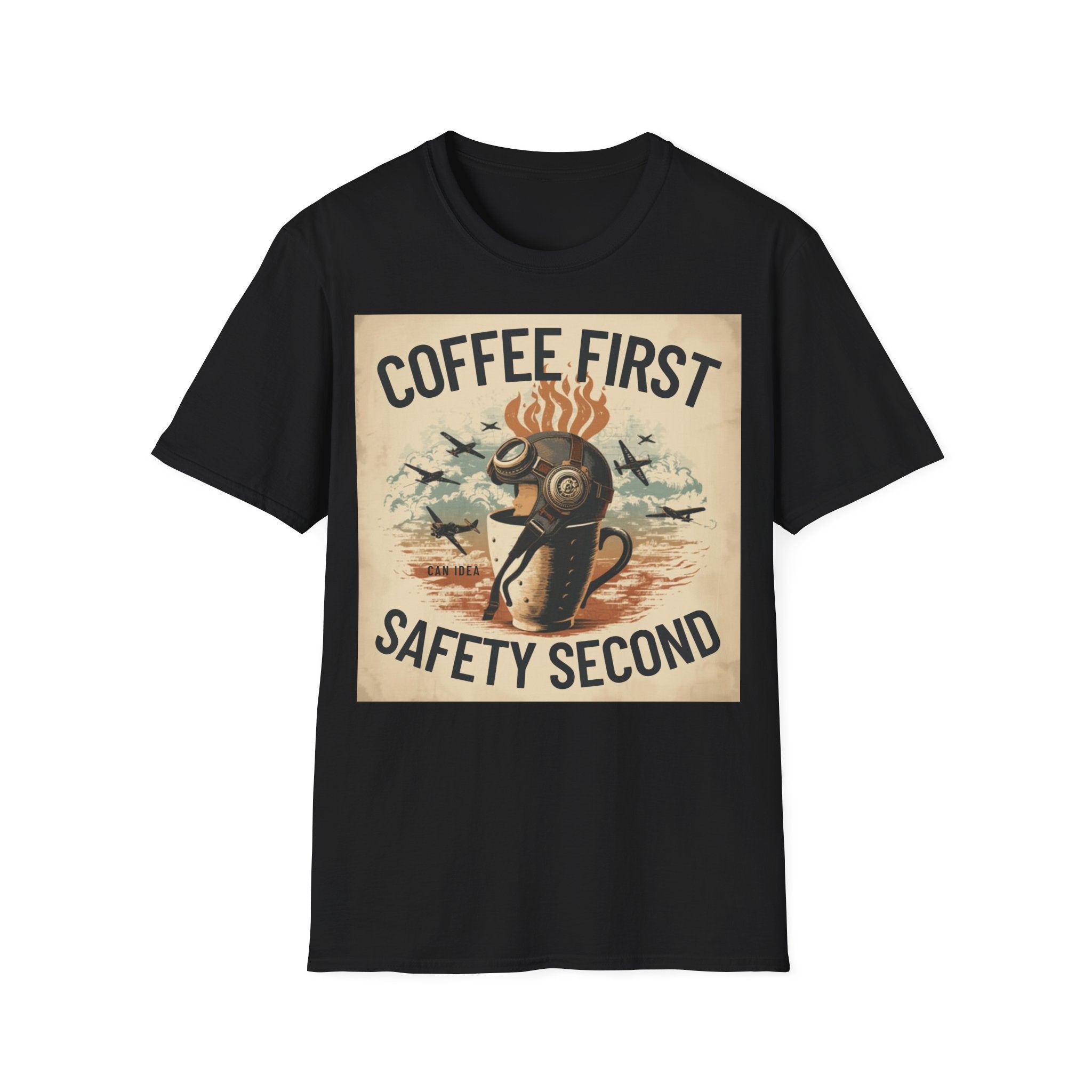 T-shirt Coffee first, safety second BRAVO