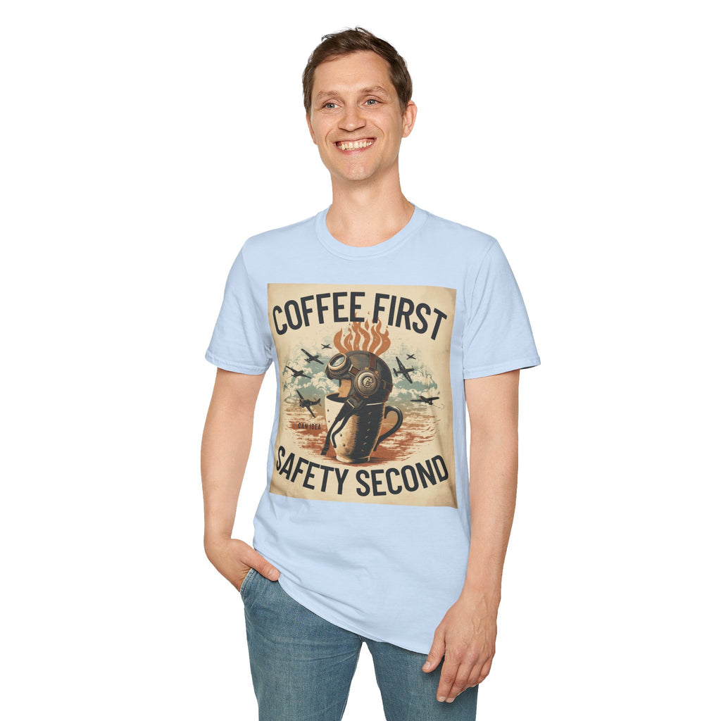 T-shirt Coffee first, safety second BRAVO