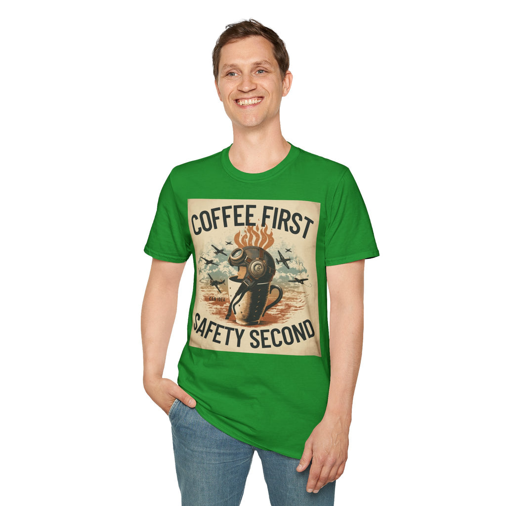T-shirt Coffee first, safety second BRAVO