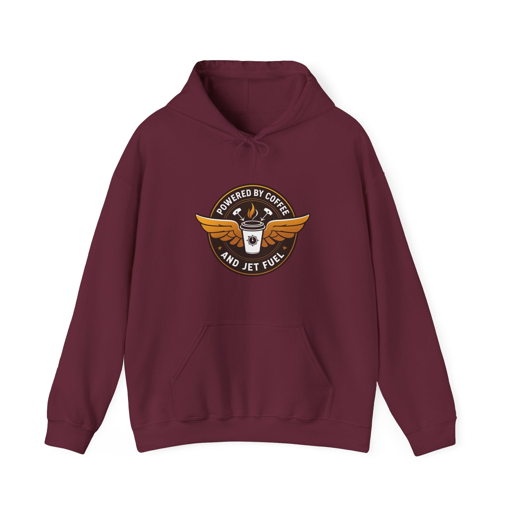 Bluza z kapturem Powered by coffee and jet fuel