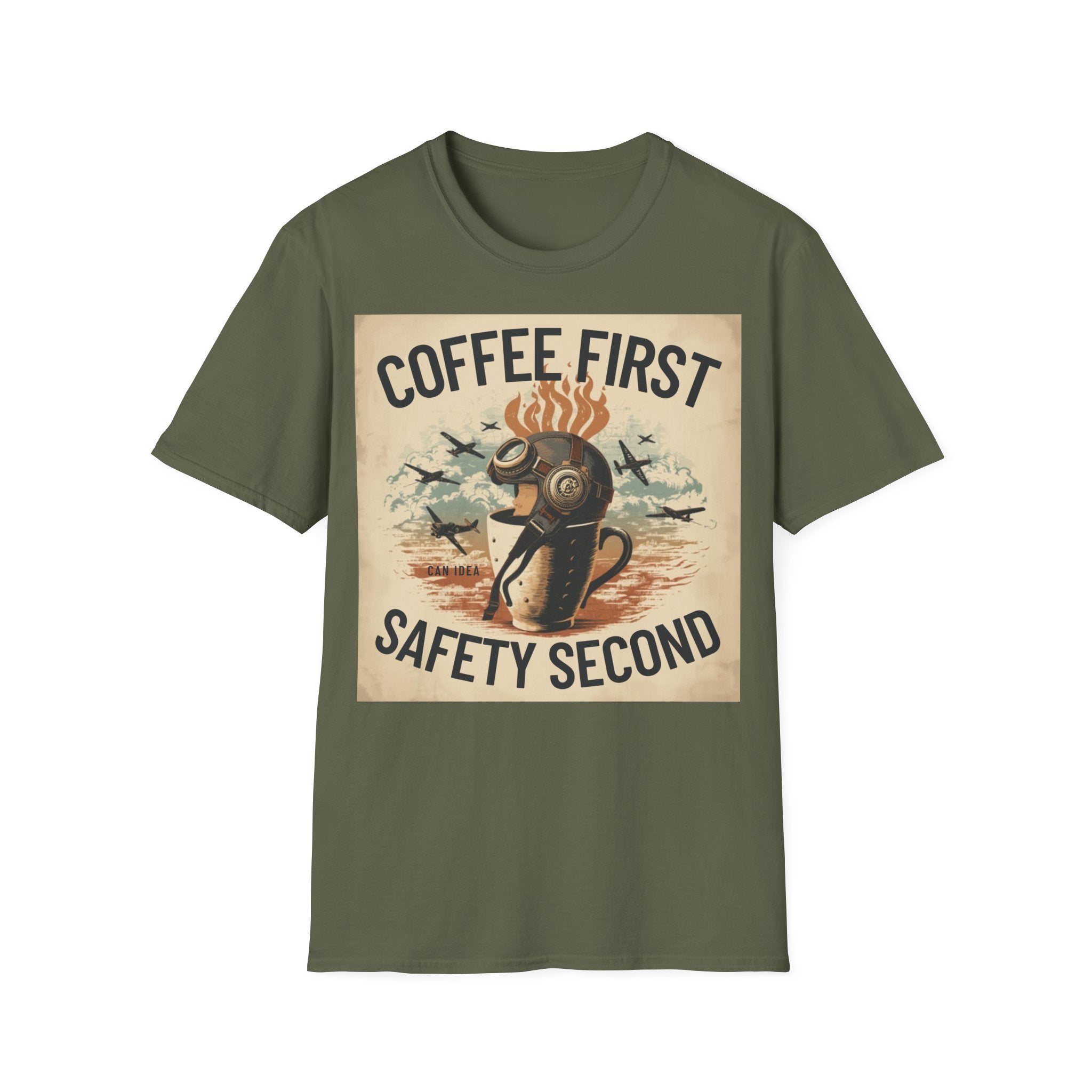 T-shirt Coffee first, safety second BRAVO