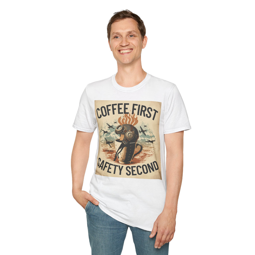 T-shirt Coffee first, safety second BRAVO